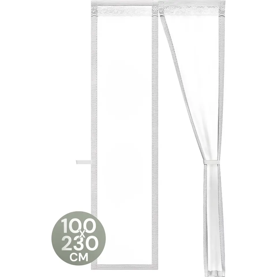 O'DADDY Deurgordijn Deluxe FIBER 100x230 - Magnetisch Vliegengordijn Wit