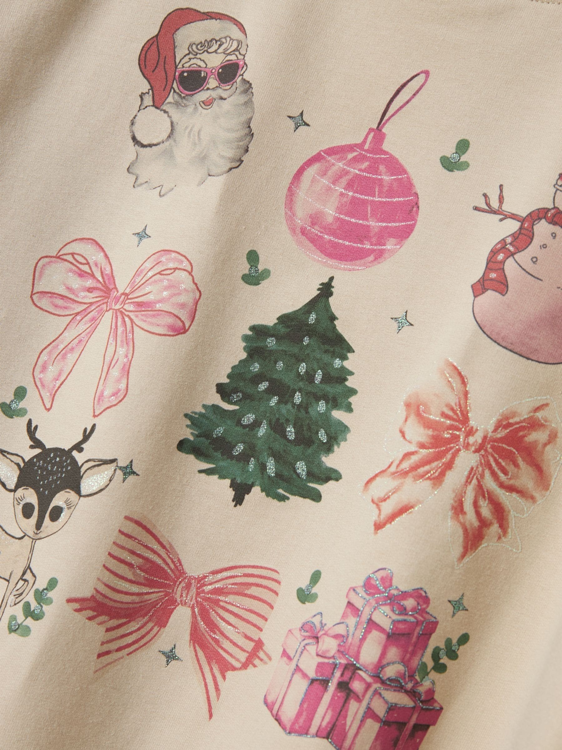 NAME IT - Kerstmis sweatshirt met strikdetail