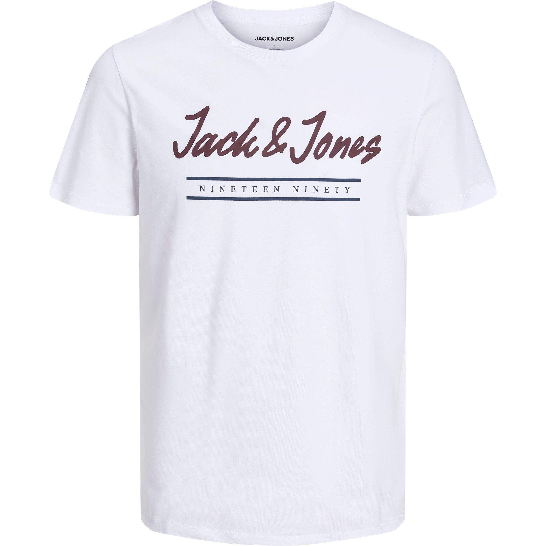 Jack and Jones 5 Pack Short Sleeve T Shirt Mens