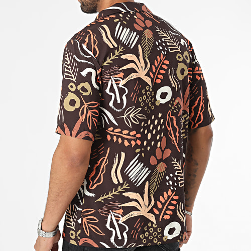 Chemise Manches Courtes Noir Floral