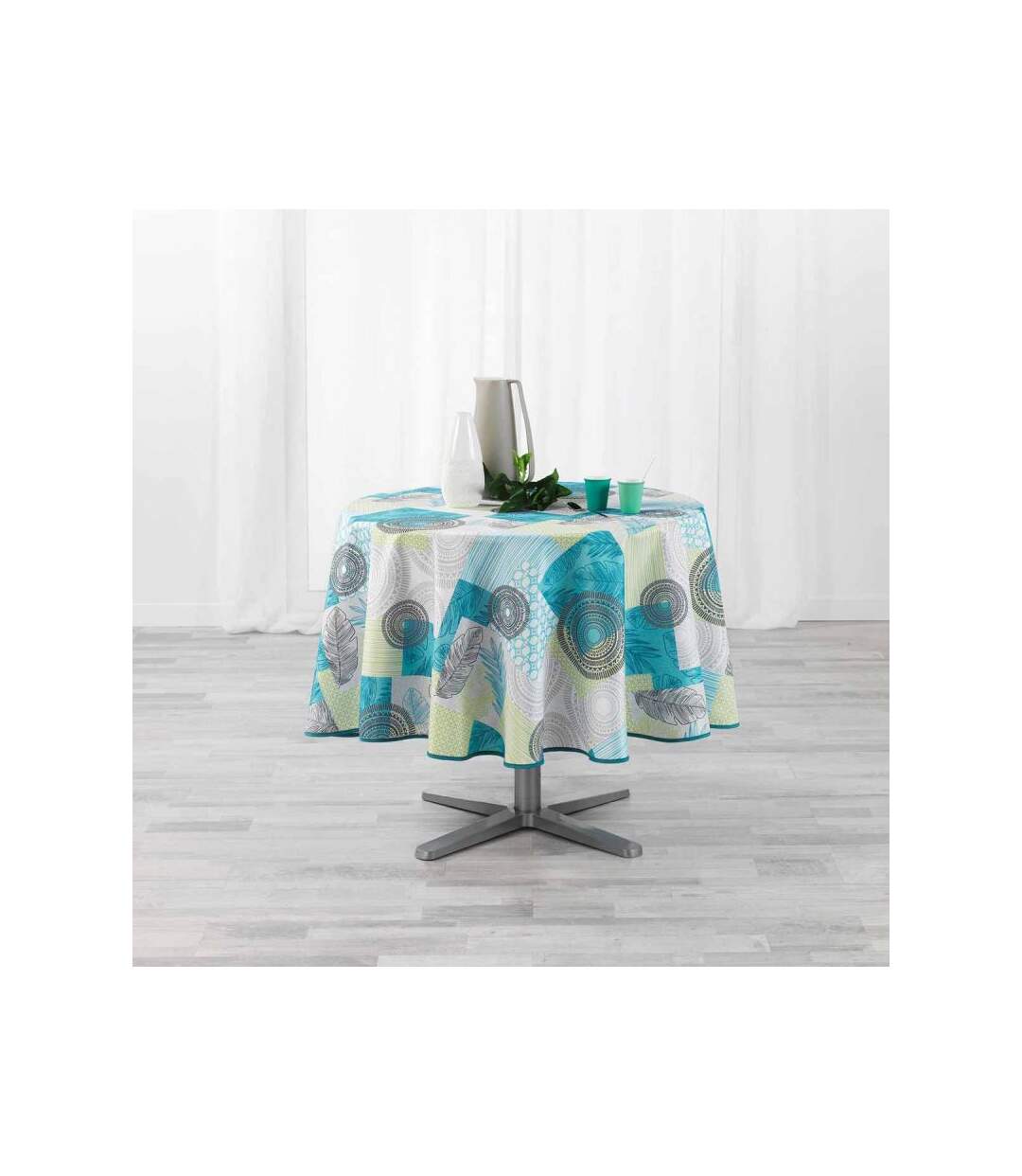 Nappe Antitache Ronde Peachy 180cm Bleu
