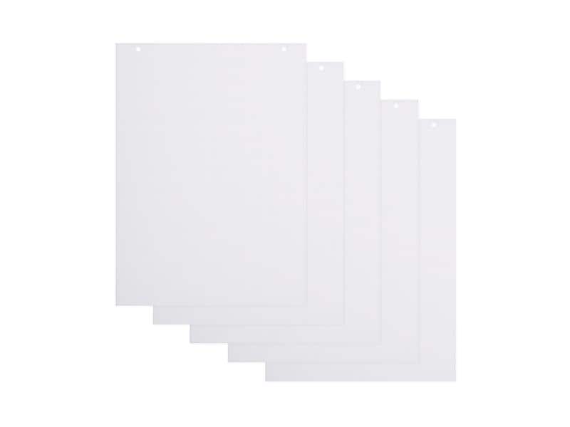Bi-Office Flipchart Kariert, 5 Blöcke à 20 Blätter Flipchart-Block für Präsentationen