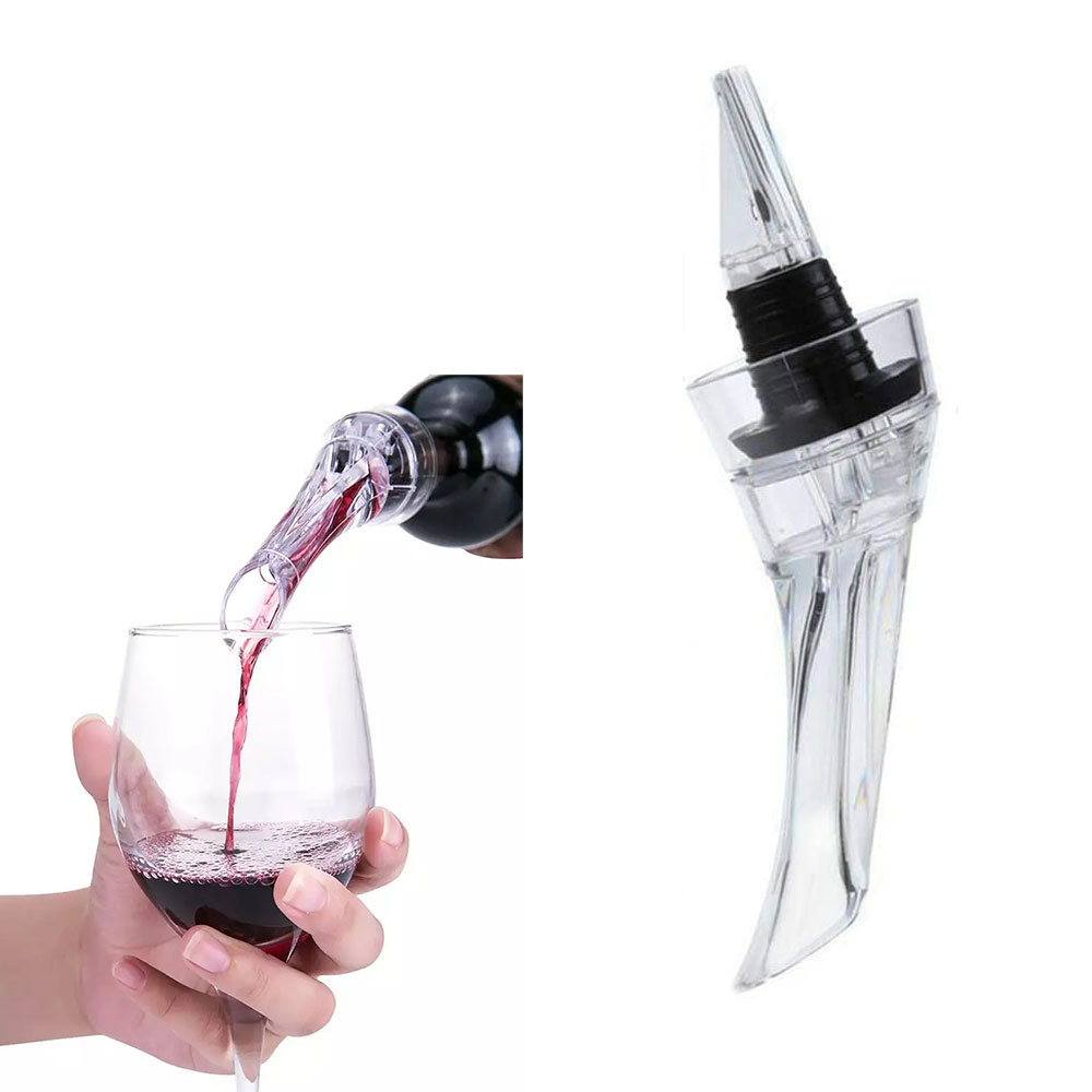 2in1 Wein Dekanter Aufsatz und Drop Stop Ausguss - Transparent