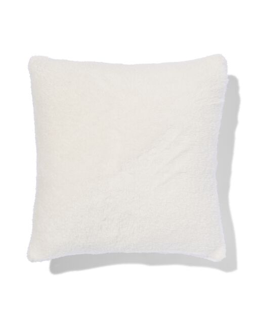 housse de coussin teddy blanc cassé 40 x 40