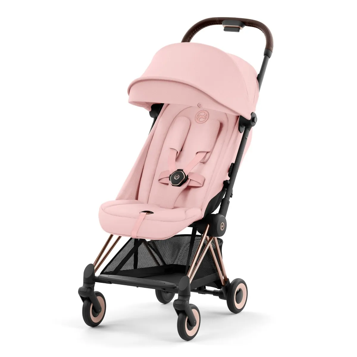 Cybex Poussette Coya - Cadre or rose avec siège rose pêche