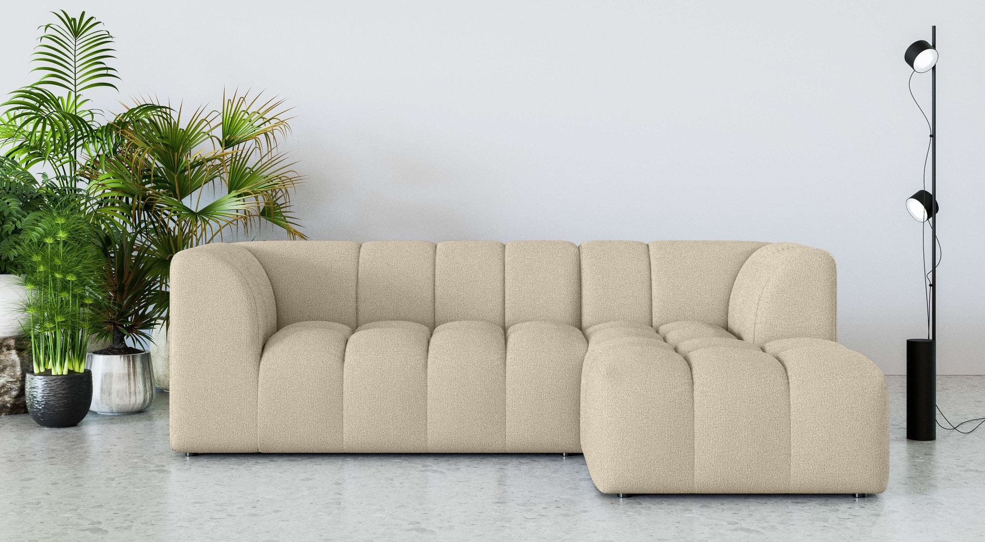 Home affaire Ecksofa »Tuure« L-Form, mit Welllenunterfederung