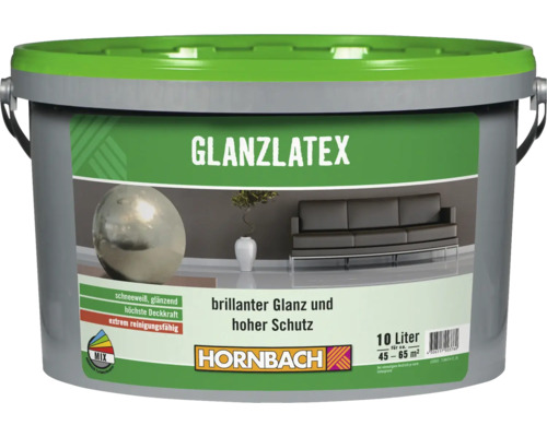 HORNBACH Latexverf, glanzend latex, wit, 10 l