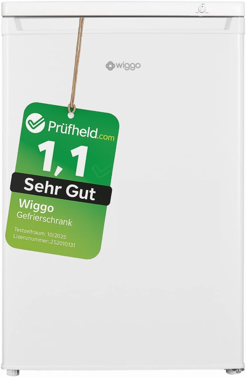 [ Test SEHR GUT, Note 1.1 *] WIGGO Gefrierschrank weiss 92 Liter ohne Display & 4 Schubladen, Tiefkühlschrank mit Frost Reverse Zone, Standgefrierschrank, Gefriergerät freistehend Gefrierschränke