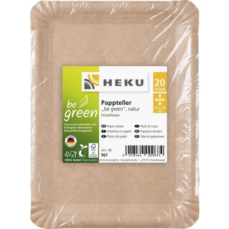 Heku Pappteller be green 20 Stück