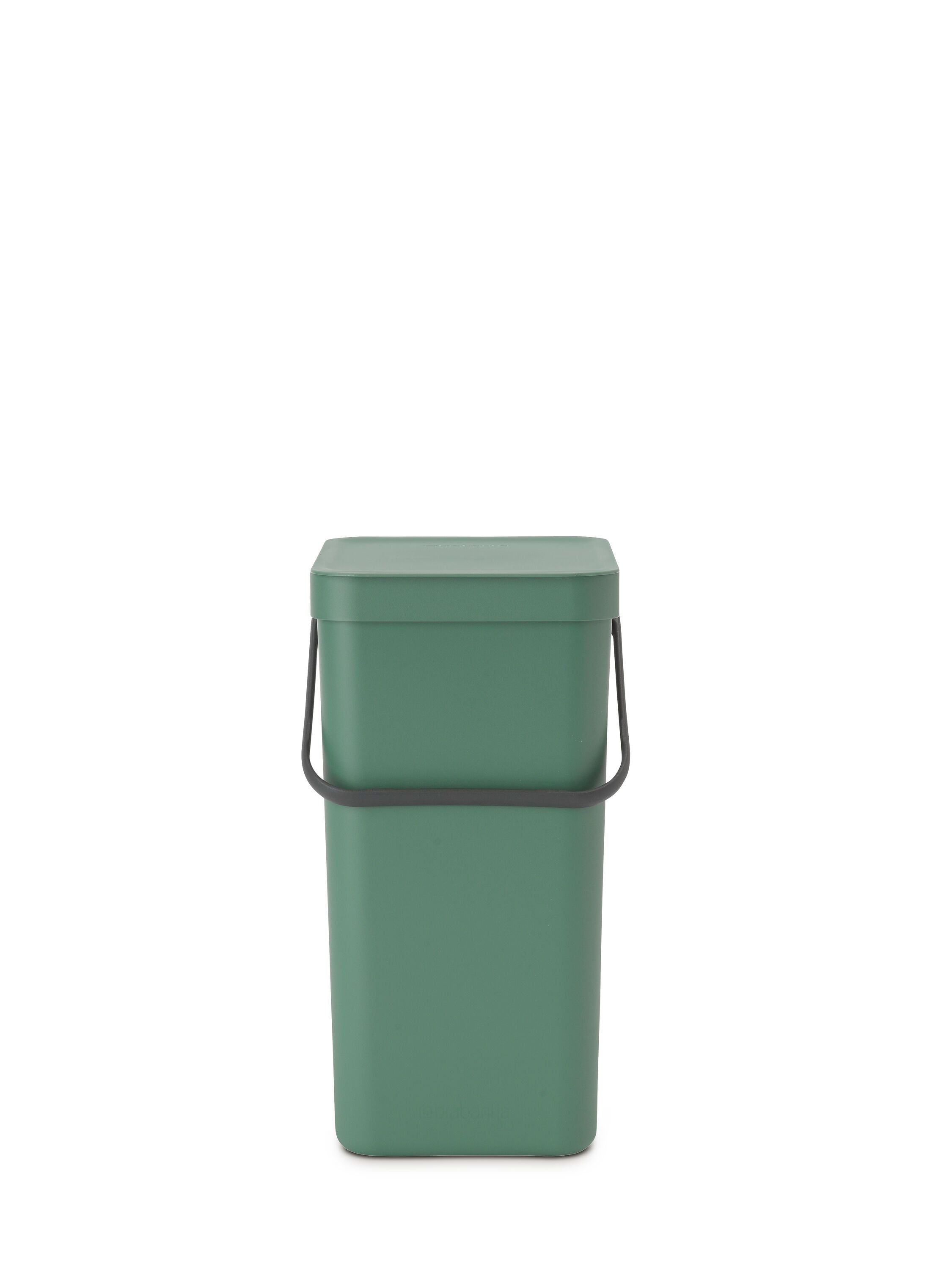 brabantia SORT & GO Abfalleimer - Dunkelgruen / B: 22.0 cm x T: 24.9 cm x H: 40.1 cm