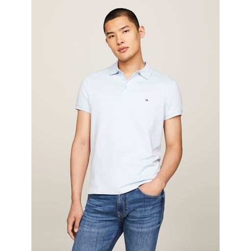 Tommy Hilfiger Pretwist Mouline Polo, Breezy Blue/White, L