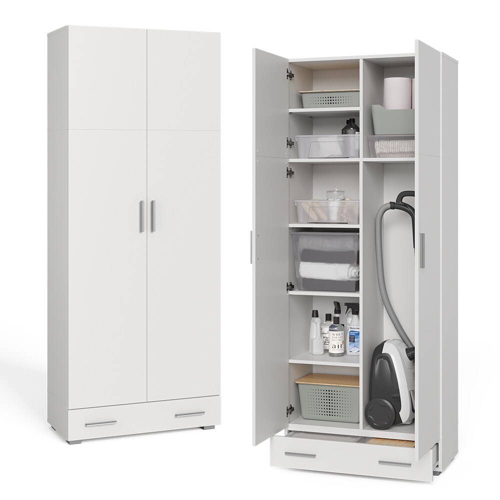 Vicco Universalschrank Mehrzweckschrank Büroschrank Ingo Weiß 2 Türen Schublade