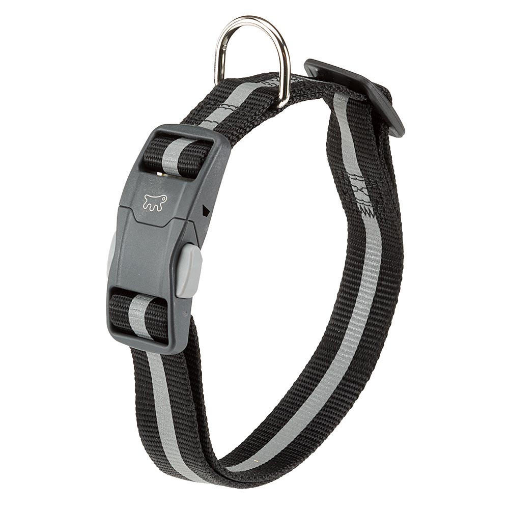 Collier réfléchissant pour chiens club reflex c25/70 en nylon avec boucle magnétique, idéal pour les promenades en soirée