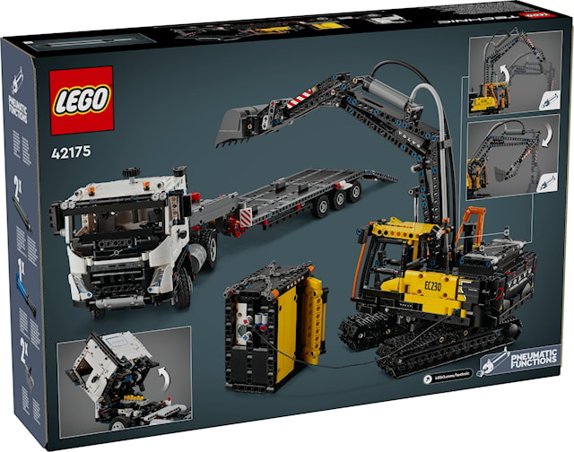 Volvo FMX-trailer og EC230 el-gravemaskin LEGO® Technic (42175)