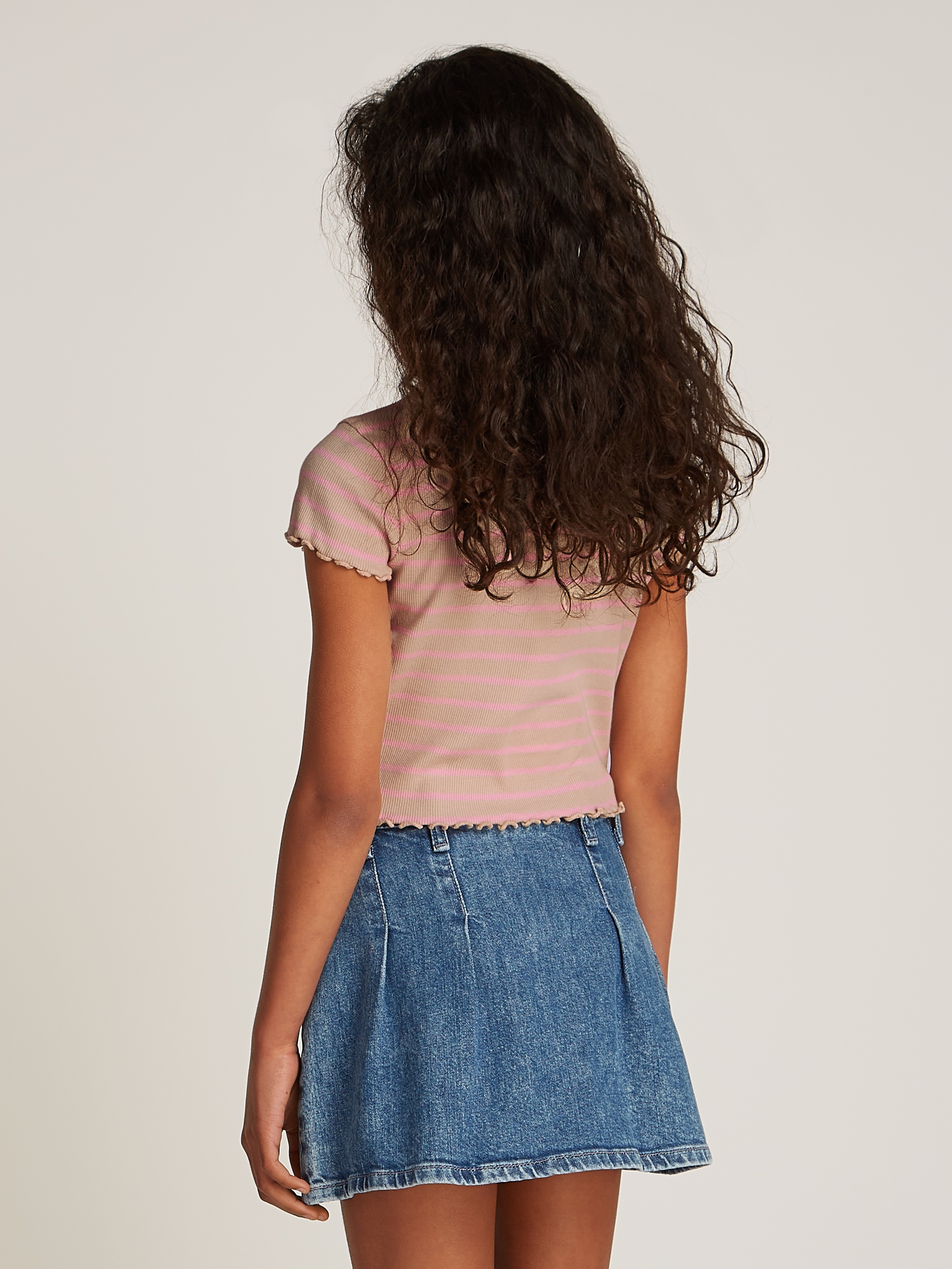 Tommy Hilfiger T-Shirt »RIB KNIT TOP SS« mit Streifenmuster