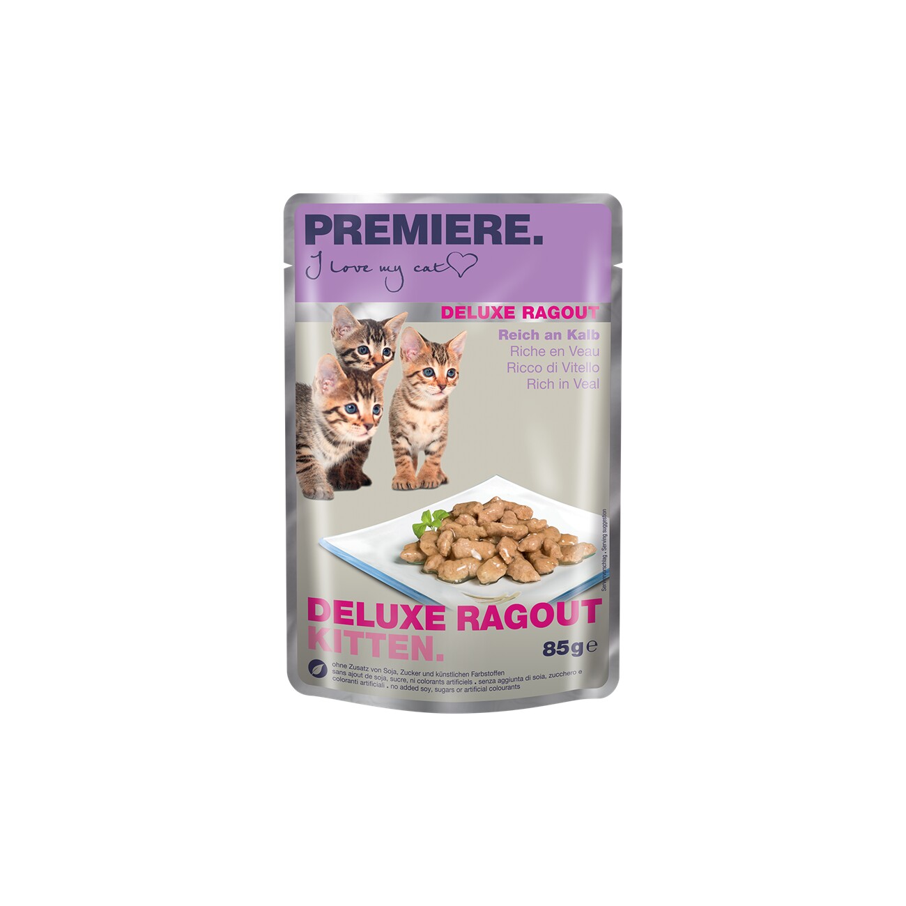 PREMIERE Deluxe Ragout Kitten Reich an Kalb 22x85 g