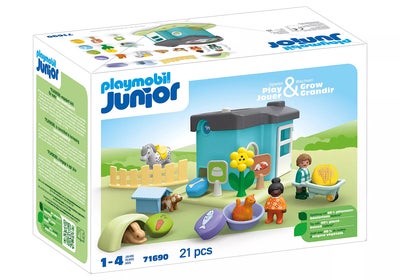 Playmobil 71690 1.2.3: Dyrepensjonat Med Godterimaskin Byggesett