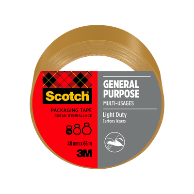 Scotch Strong - Ruban adhésif d'emballage - 48 mm x 66 m - havane