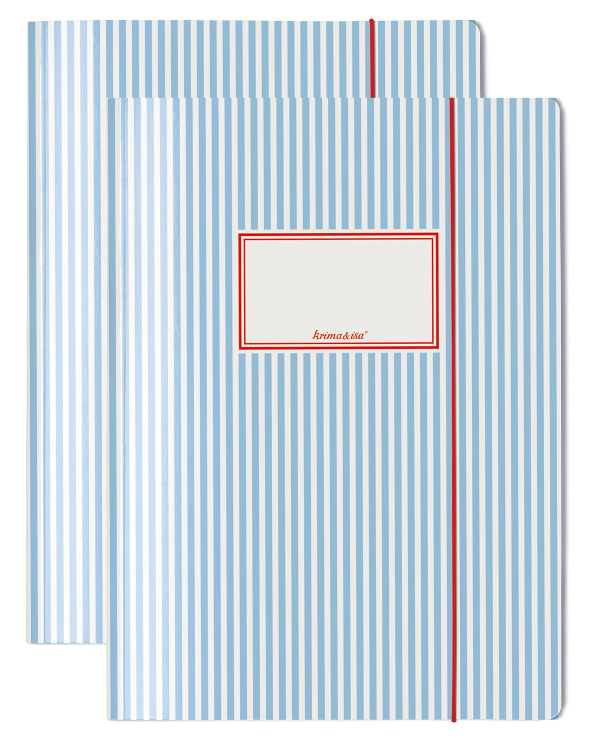 Sammelmappe GESTREIFT A4 2er-Set in blau