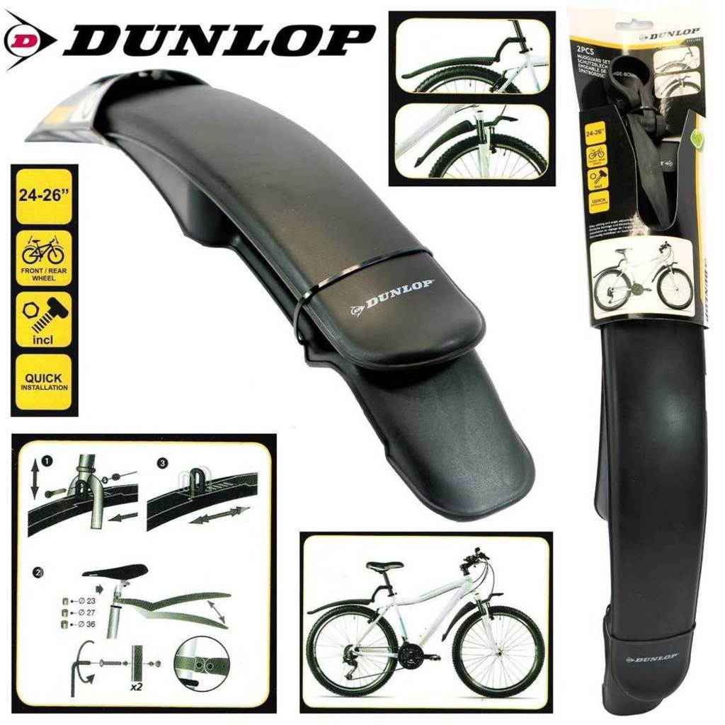 (2-tlg. Set) Fahrrad Schutzblech Velo Radschutz für Vorder- und Hinterrad - Schwarz