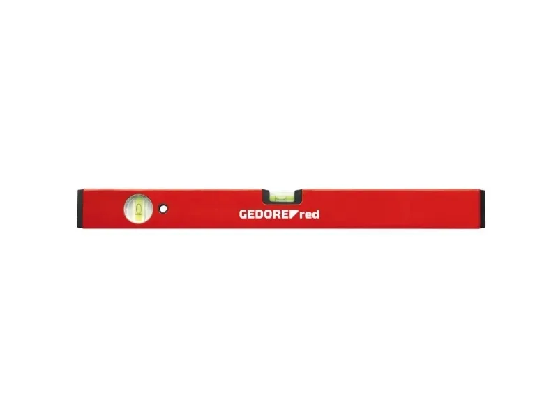 Gedore Red, Murervaterpas, 0,3 m, Sort, Rød, 0,5 mm/m, Aluminium, Plast, 51 mm