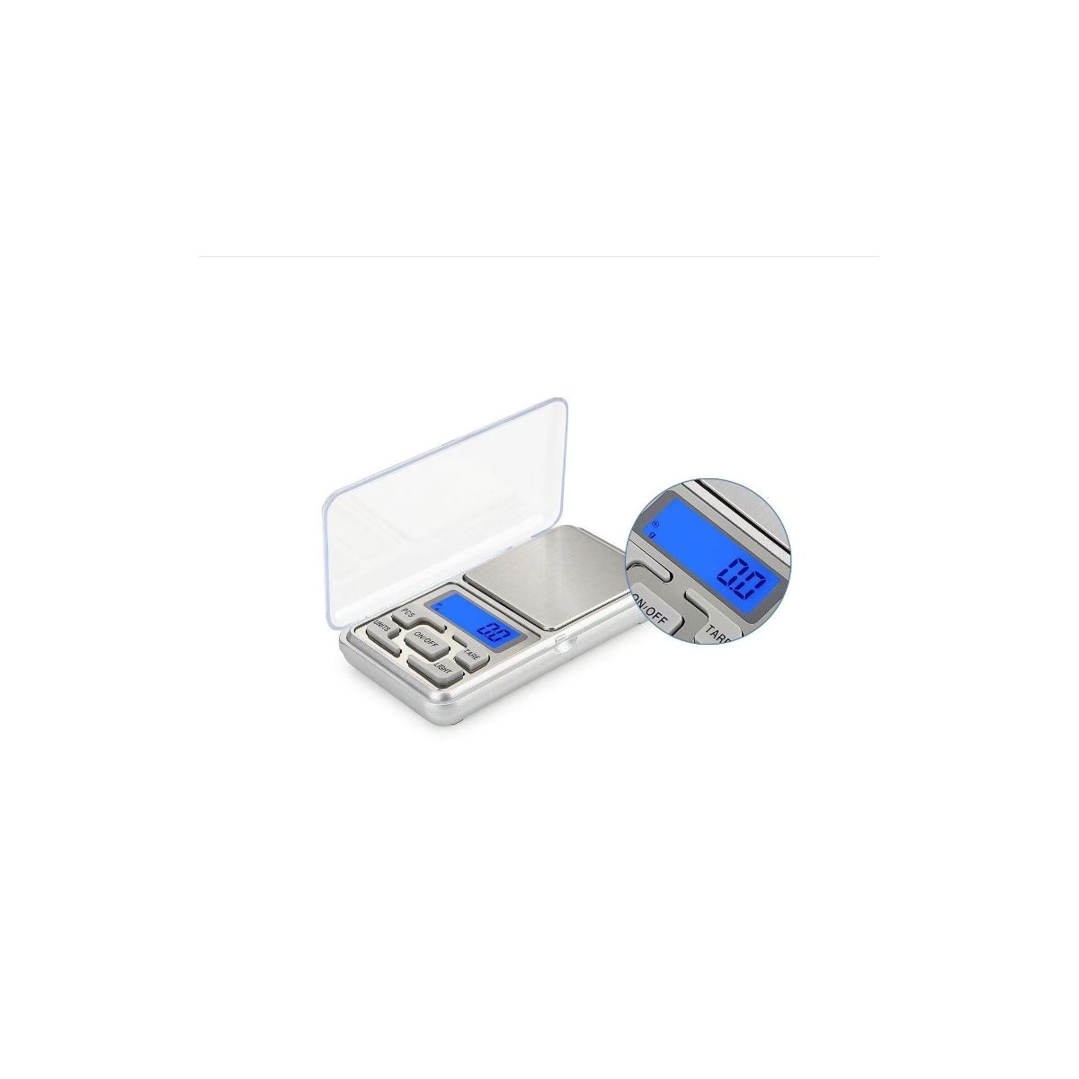 Digital minivekt / lommevekt 200 g / 0,01 g, rustfritt stål