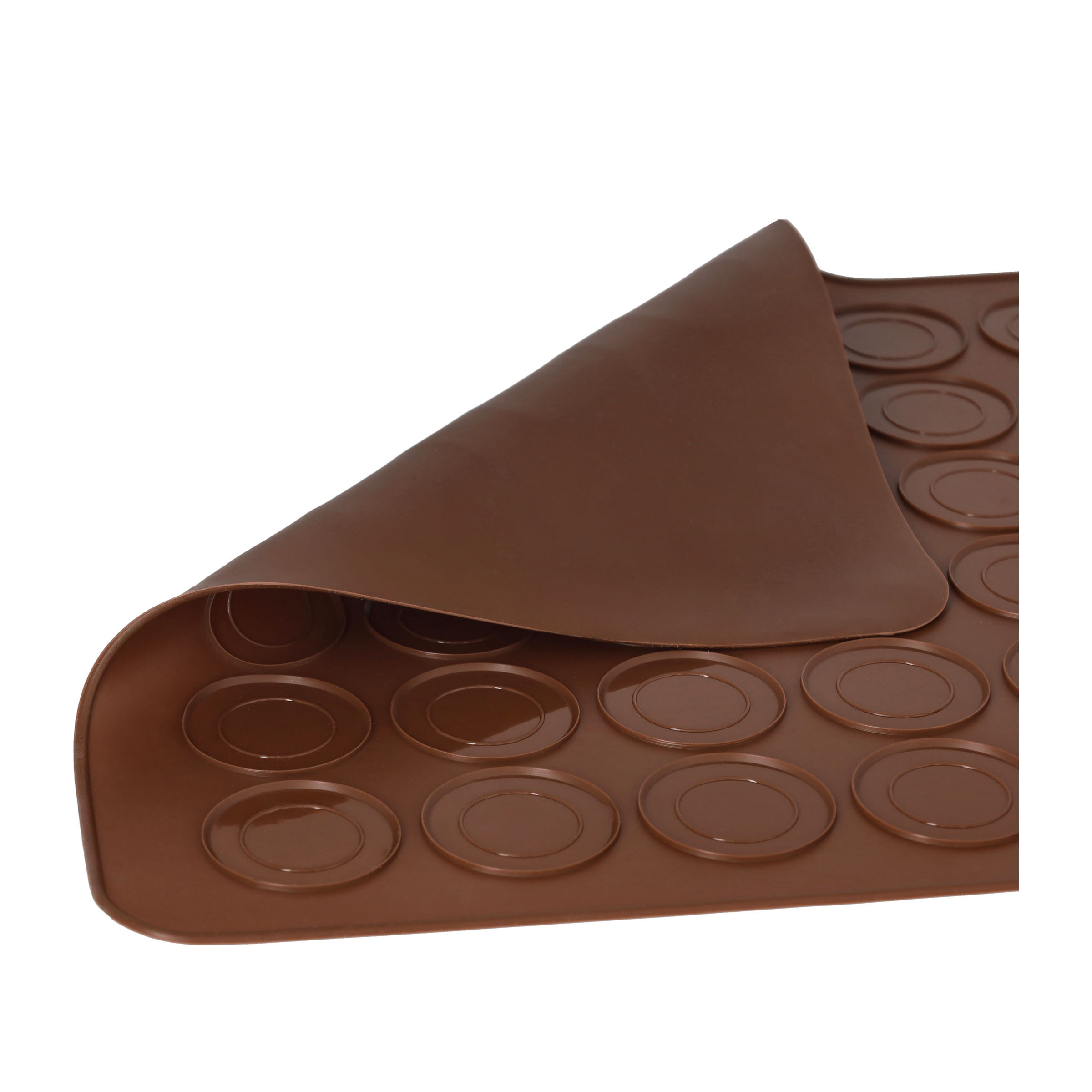 (39x29cm) Silikon Anti-Haft Macaron Backmatte Wiederverwendbare Backofen Matte - Braun