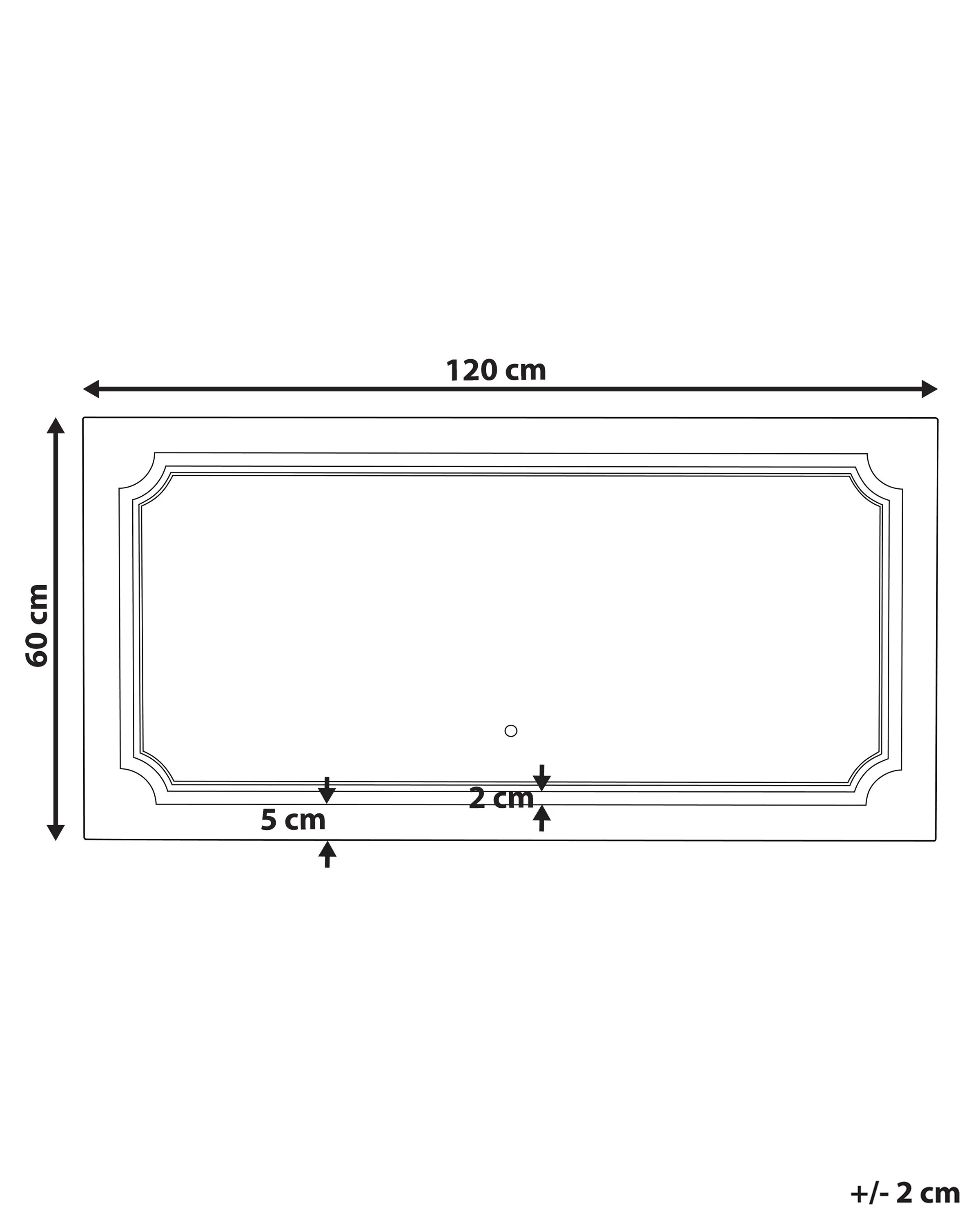 LED badkamerspiegel ARROMACHNES 120 cm 60 cm Zilver