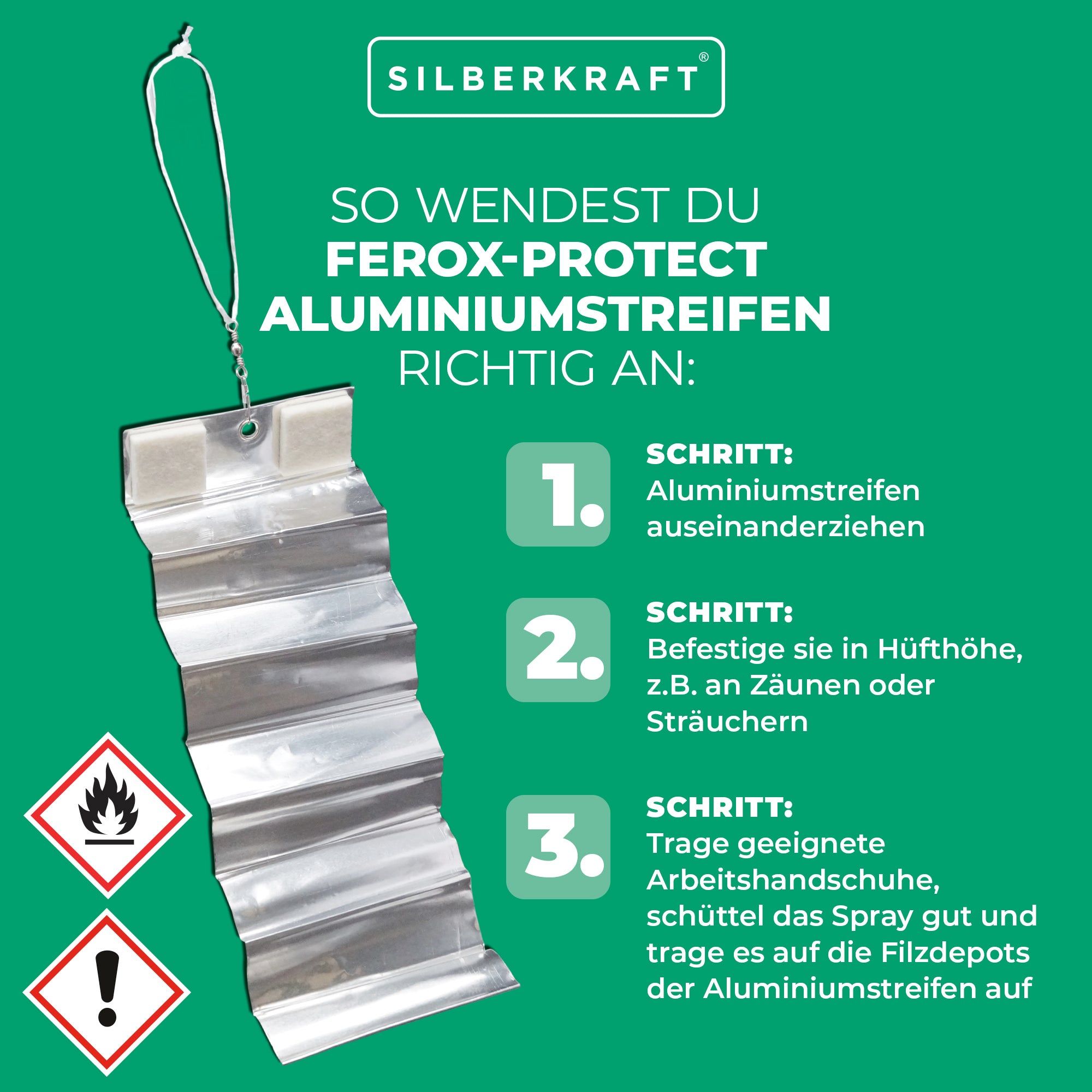 SILBERKRAFT Aluminiumstreifen