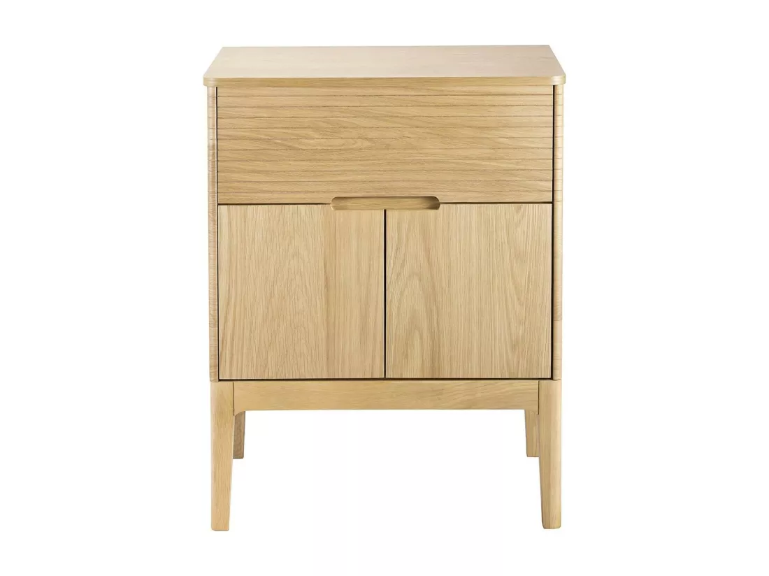 Meuble simple vasque 60 cm en chêne naturel