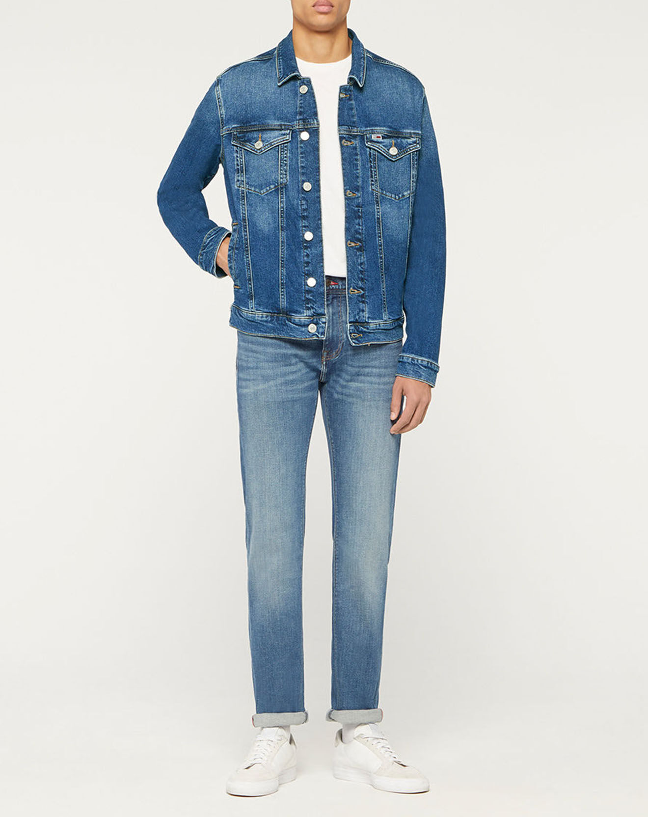 Tommy Jeans Veste en jean Trucker bleue