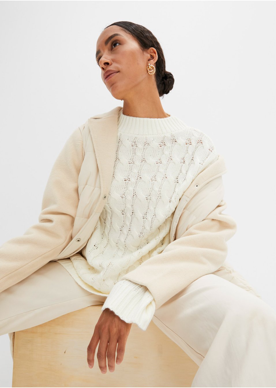 Pull oversized avec torsades
