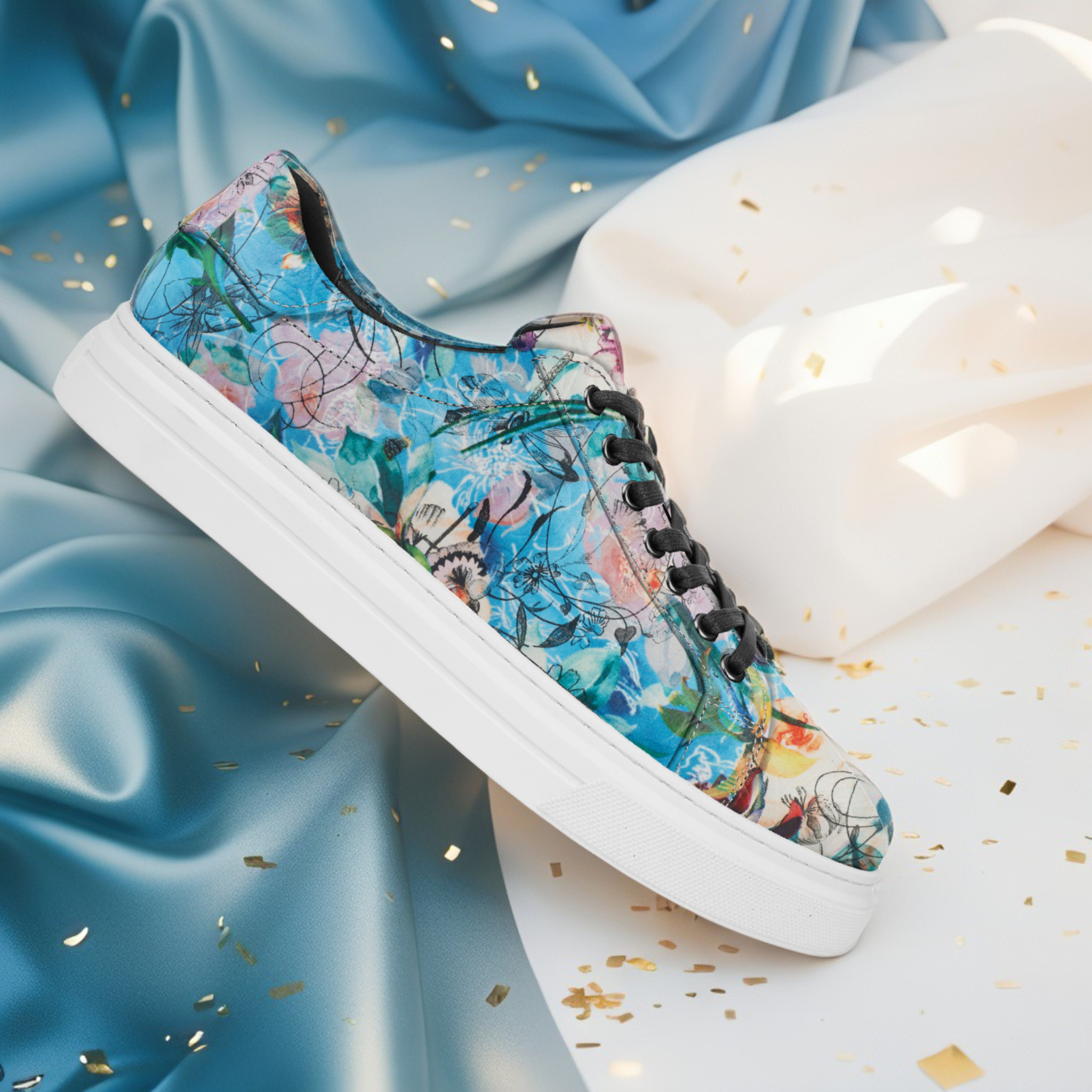 Azure Bloom Sneakers
