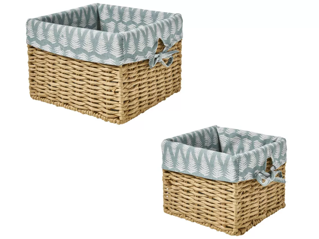 Lot de 2 paniers de rangement petit et grand OLIVIER