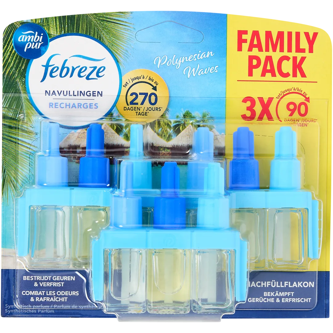 Ambi Pur Febreze navullingen Polynesian Waves 3 stuks
