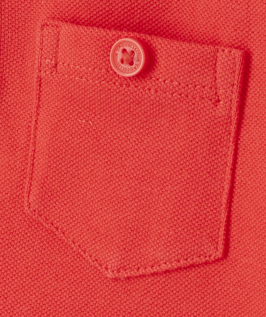 POLO BÉBÉ GARÇON ROUGE COL TUNISIEN