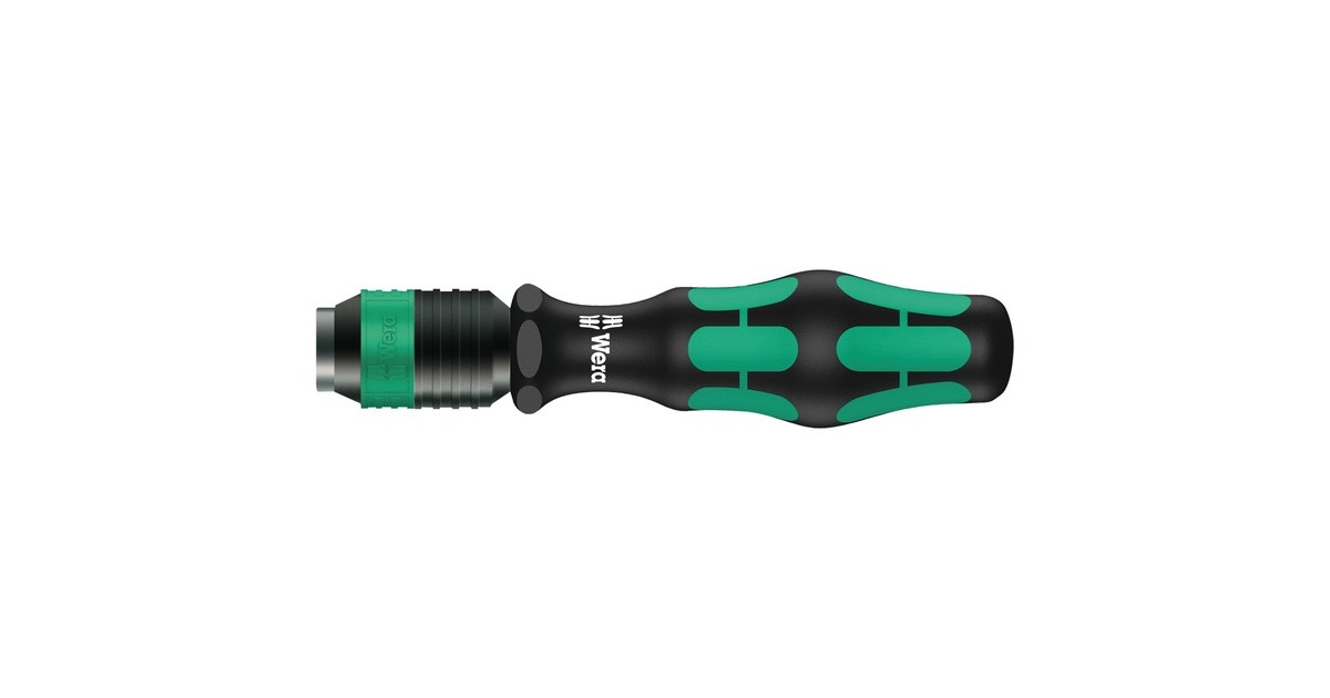 WeraBits-Handhouder 813 R met Rapidaptor Bithouder schroevendraaier  (Zwart/groen, 90mm)