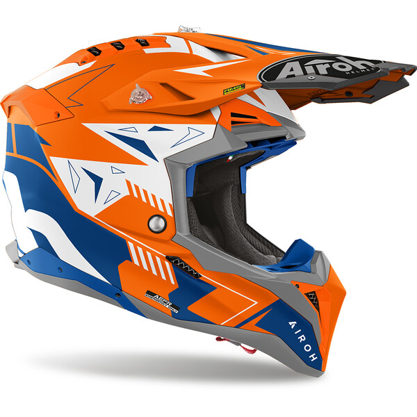 Airoh - Casque Aviator 3 Spin Orange / Bleu / Blanc