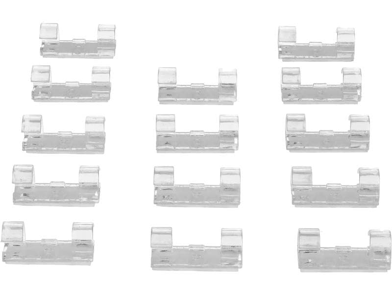 Max Hauri Kabelclips-Set 14 Stück Transparente Kabelclips