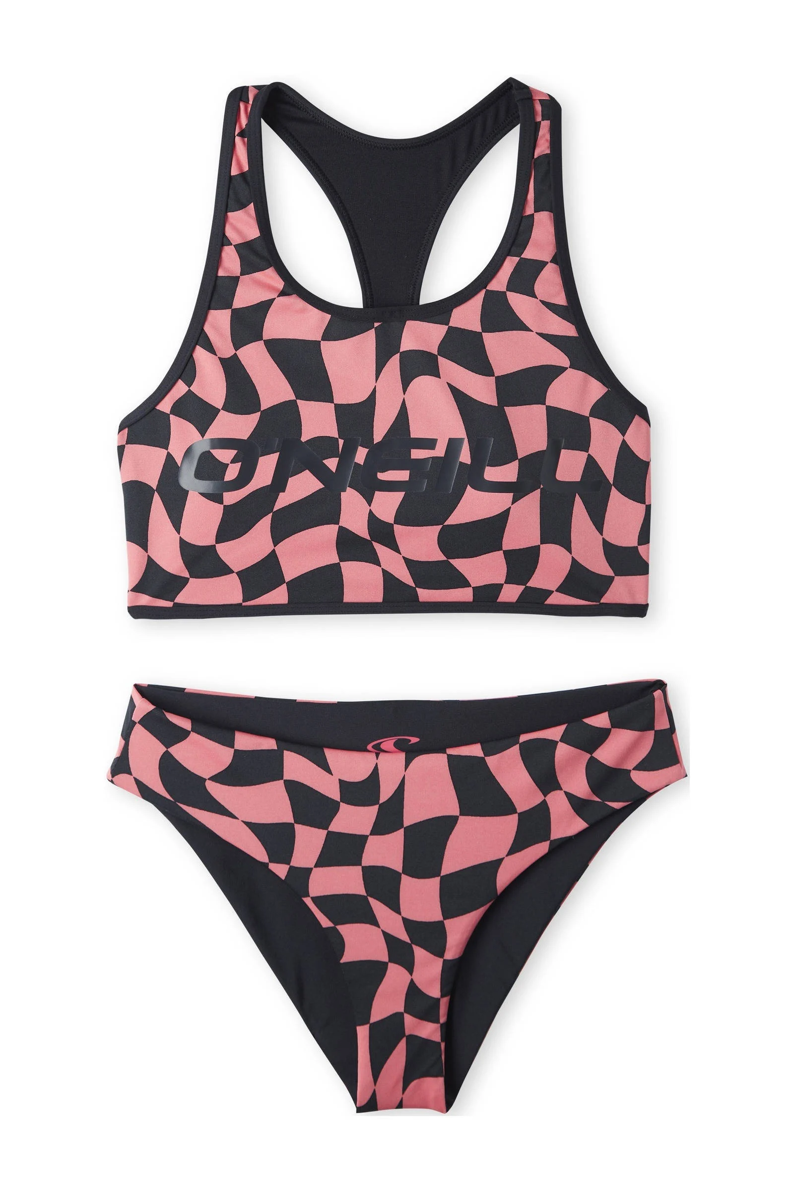 O'Neill crop bikini Active Sporty zwart/roze