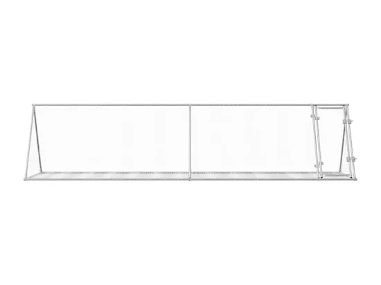 Clapier argenté 400x105x91 cm acier galvanisé