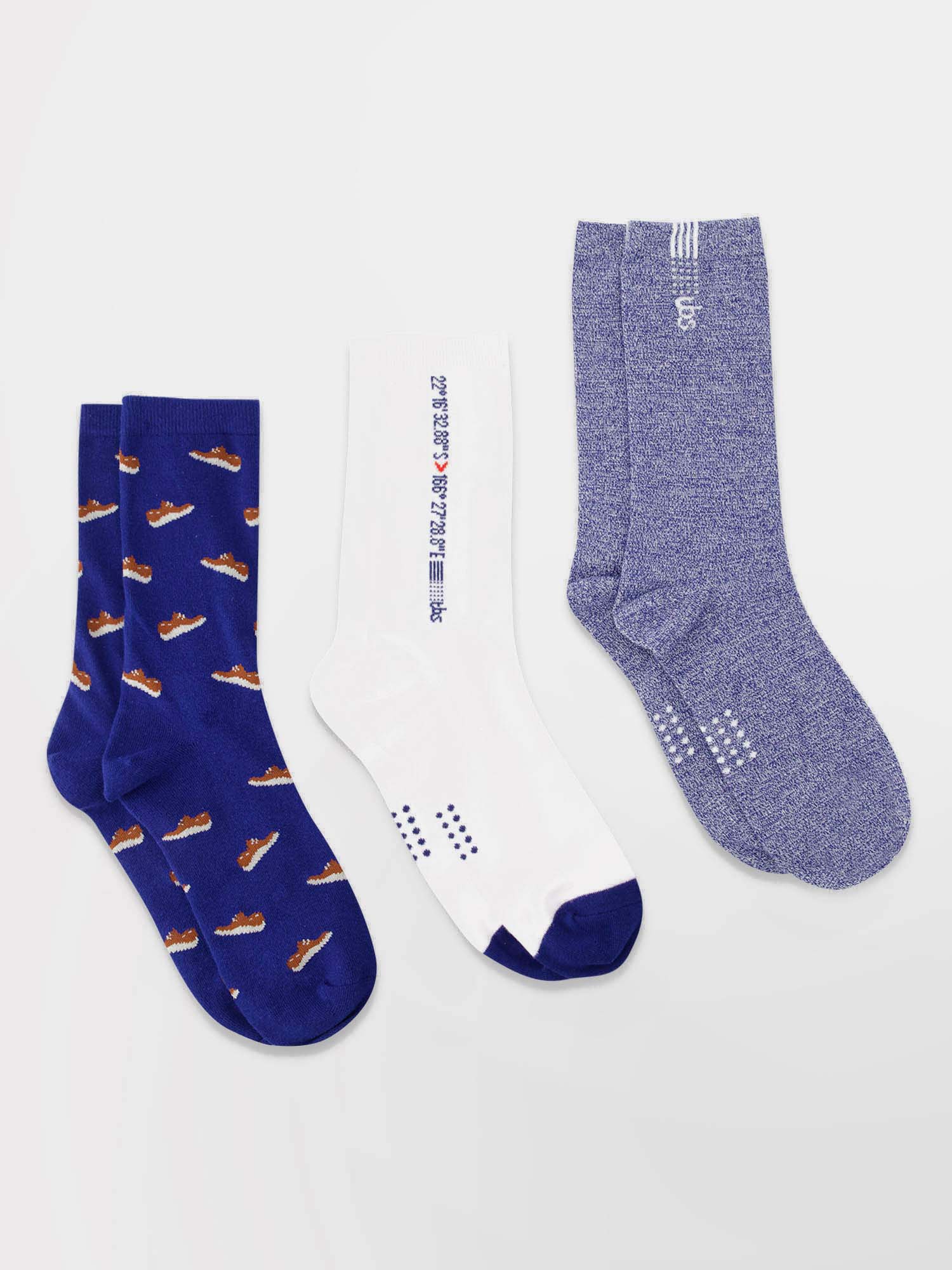 Chaussettes Homme Mi-Mollet Pack de 3 Paires
