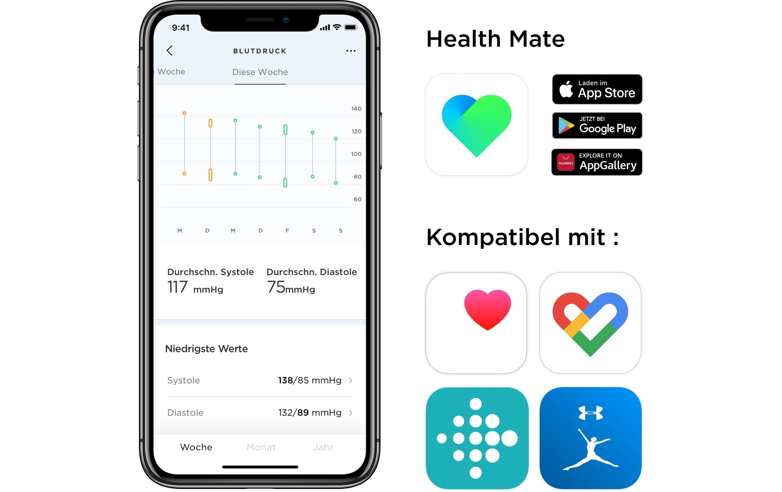 Blutdruckmessgerät BPM Connect<br>Smarter Blutdruckmesser
