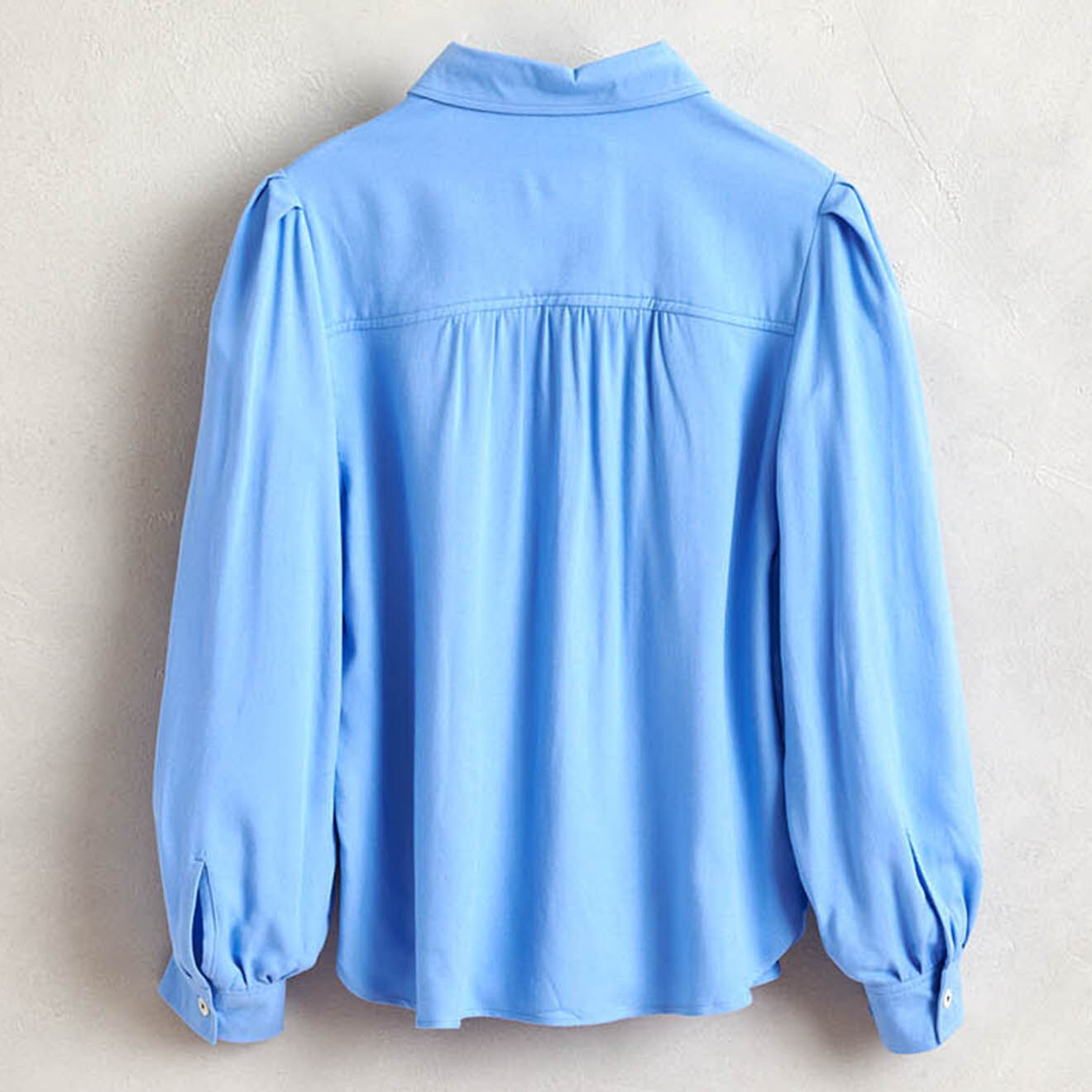 Bellerose Chemise Avatar fluide épaules bouffantes bleue