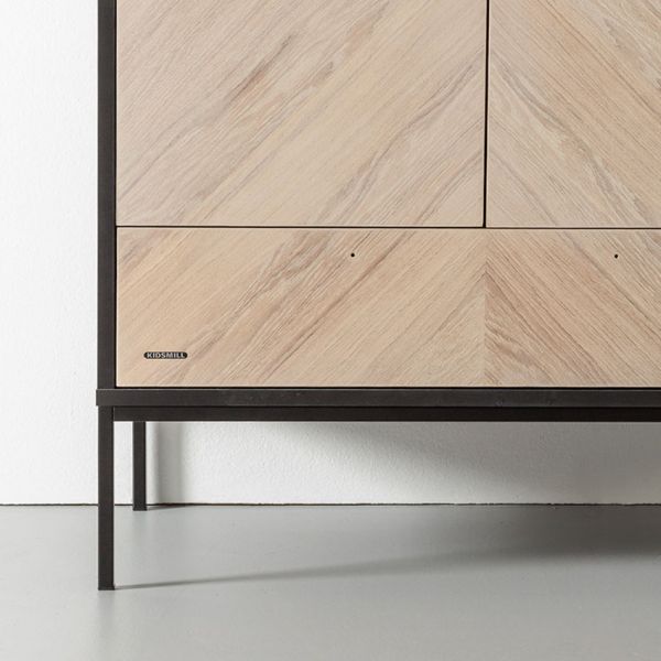Kidsmill Vince Kledingkast 2-Deurs Black / Oak