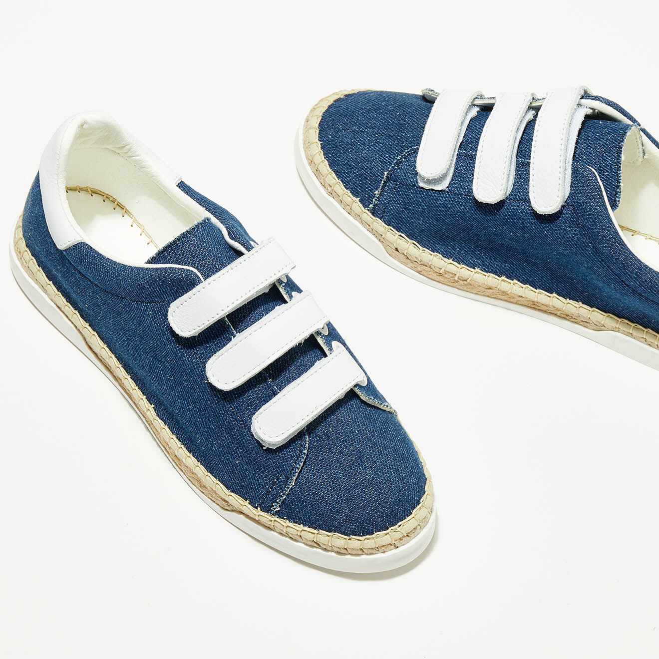 Canal Saint Martin Baskets espadrilles en Cuir Lancry jean