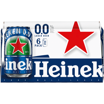 Heineken Premium Pilsener 0.0 Bier Blik 6 x 330ml