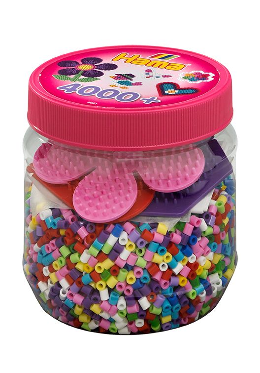 Perler og brett 4000 stk perler/ 3 brett