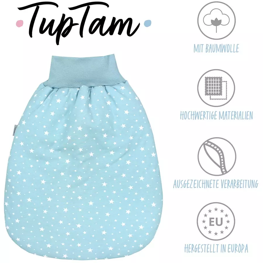 TupTam Baby Strampelsack mit breitem Bund Wattiert mintweiß