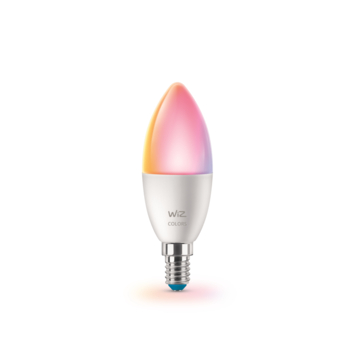 WiZ Connected LED kaars E14 40W mat kleur licht dimbaar